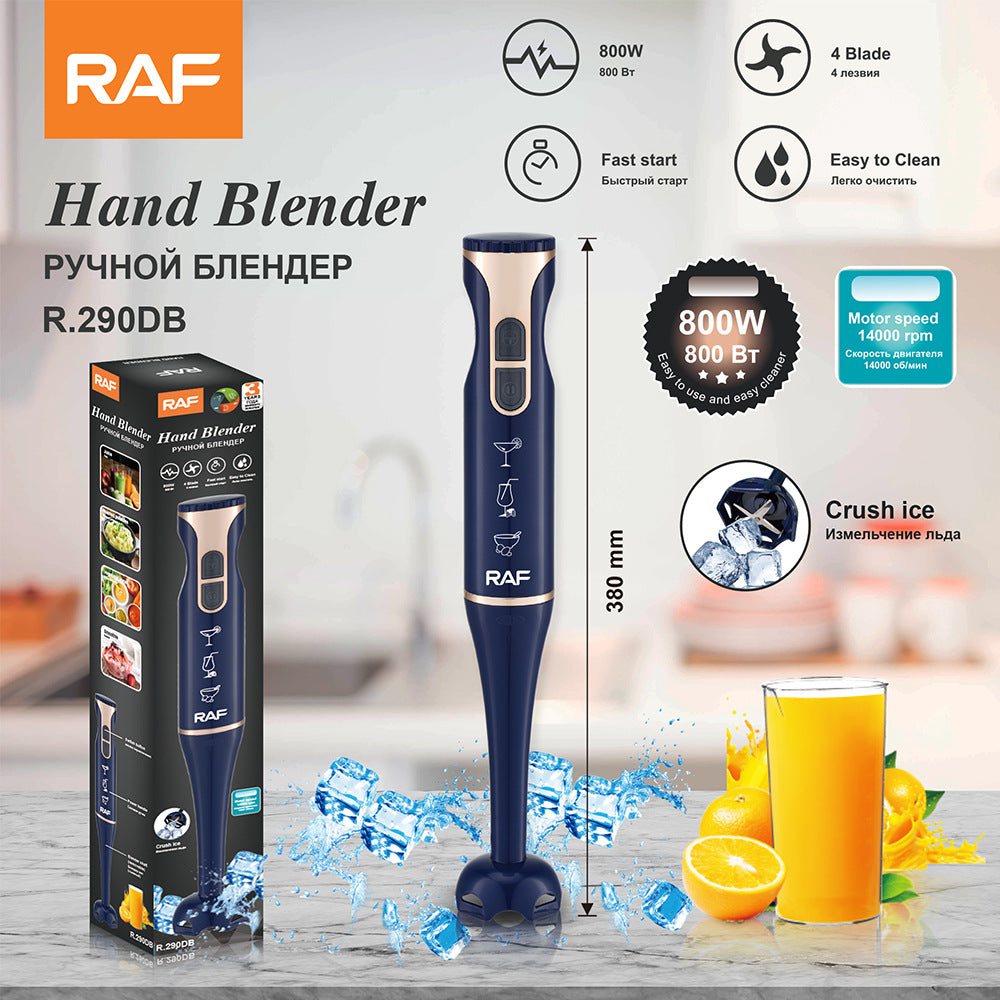 RAF EU Standard Portable Household Food Blender Handheld Electric Stainless Steel Cooking Stick Mixer290