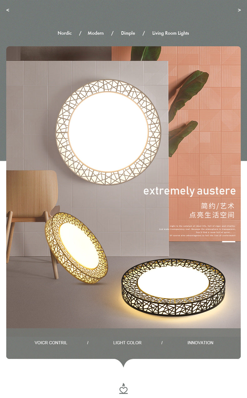 Lamp in the living room LED Ceiling Lamp2025Round Full Spectrum Bedroom Living Room Dining Room Lighting Bird's Nest Lamp Corridor