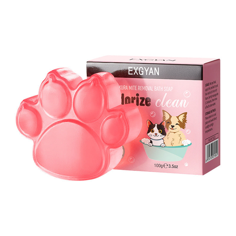 宠物樱花清洁皂 EXGYAN 清洁宠物毛发手工皂 跨境批发