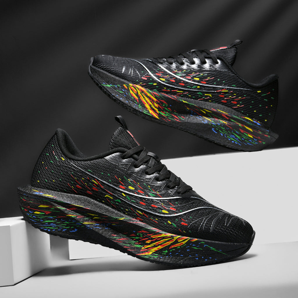 2025New Ultra-Light Shock-Absorbing Soft Sole Sports Shoes for Men and Women, Versatile, Wear-Resistant, Non-Slip, Racing Carbon Plate Running Shoes