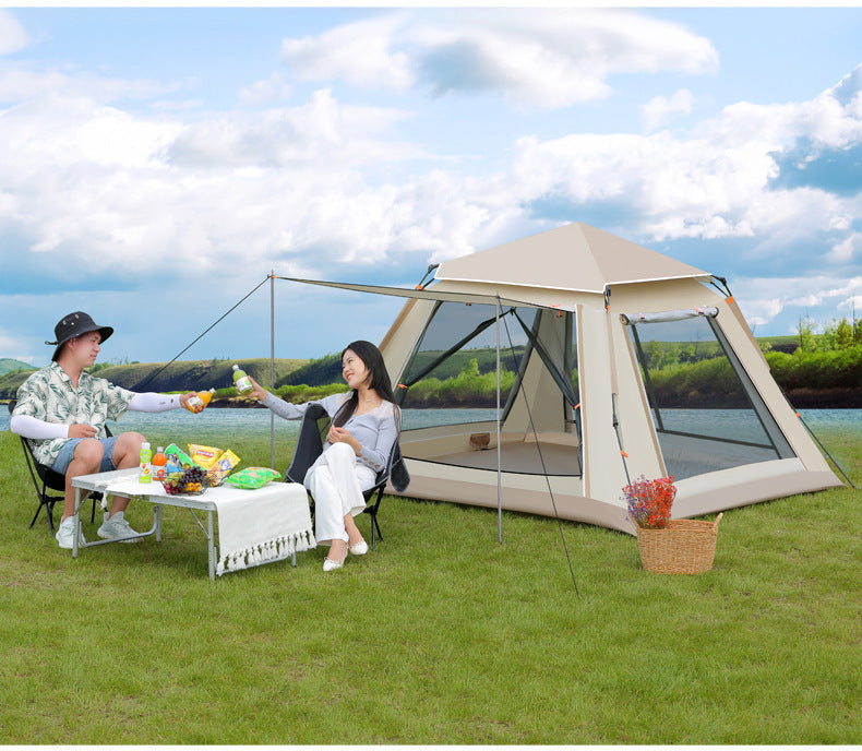 Fully Automatic Quick-Open Tent Outdoor Thickened Windproof Park Camping Portable Foldable Tent Sunshade Windproof