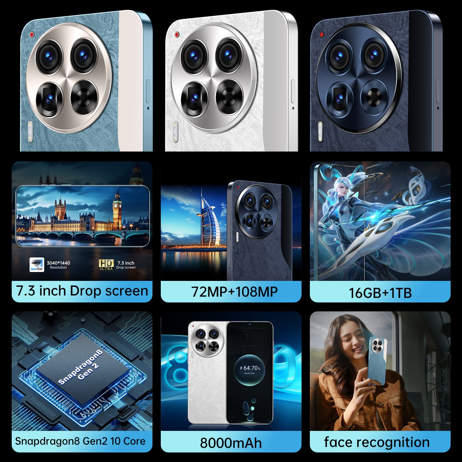 2024New C30 Pro Smartphone with Ultra-Wide Screen16+1T Global Version Direct Source Sales(Popular)