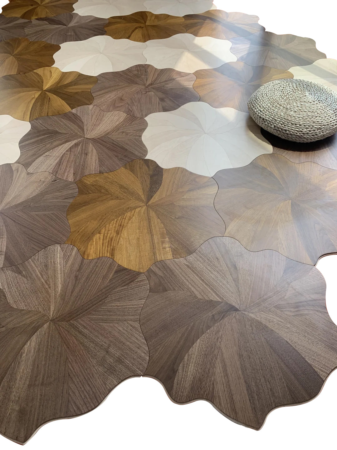 Custom 15mm Solid Wood Oak Lotus Pattern Waterproof Anti-Slip Decorative Laminate Flooring | Premium Engineered Exterior