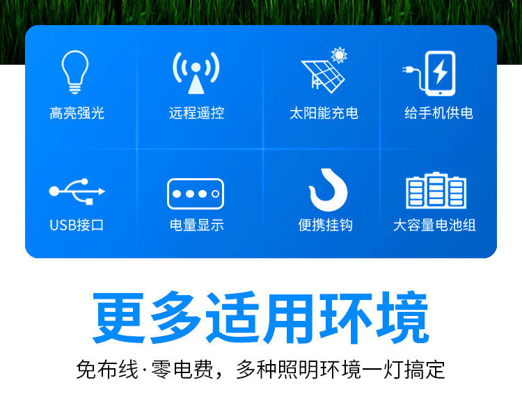 Solar rechargeable tent light with five lighting modes red and white light LED Camping Light Household Power Outage Emergency Light USB Charging