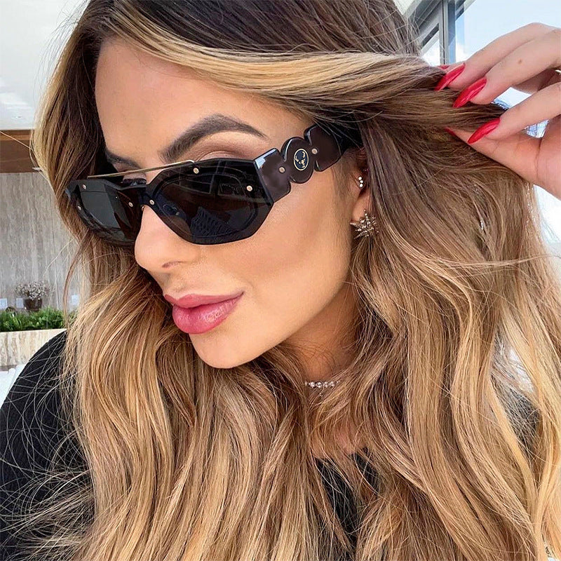 European and American Small Frame Sunglasses for Women UV Protection European and American Internet Celebrity Sunglasses for Women INS Wholesale