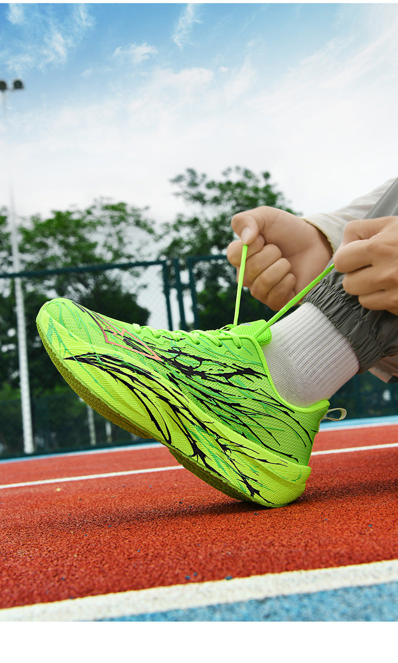 Zhi Jing5Generation pro Full-length Carbon Plate Casual Versatile Running Shoes for Teenagers Professional Lightweight Breathable Shock-absorbing Sports Shoes