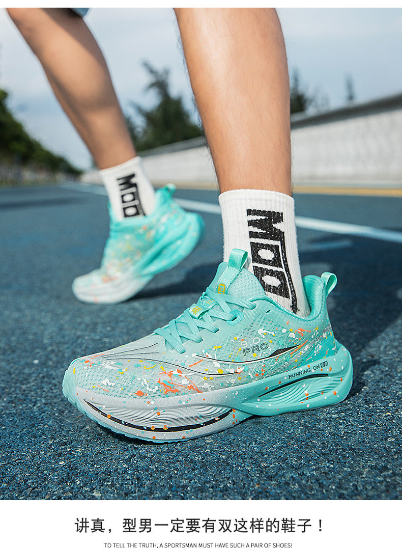 Red Rabbit9pro Luminous Carbon Plate High Elastic Cushioning Women Running Shoes Men Autumn Racing Training Non-Slip Cushioning Sneakers