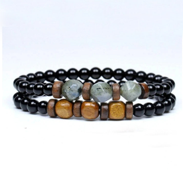 Hot-Selling Tiger Eye Stone Black Gallstone Bracelet Unisex Silver Bracelet Manufacturer Direct Wholesale