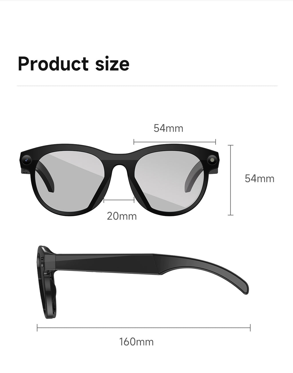 M88Smart Glasses200100 Megapixel Camera with Image Stabilization1080P Video Recording AI Simultaneous Translation Character Recognition