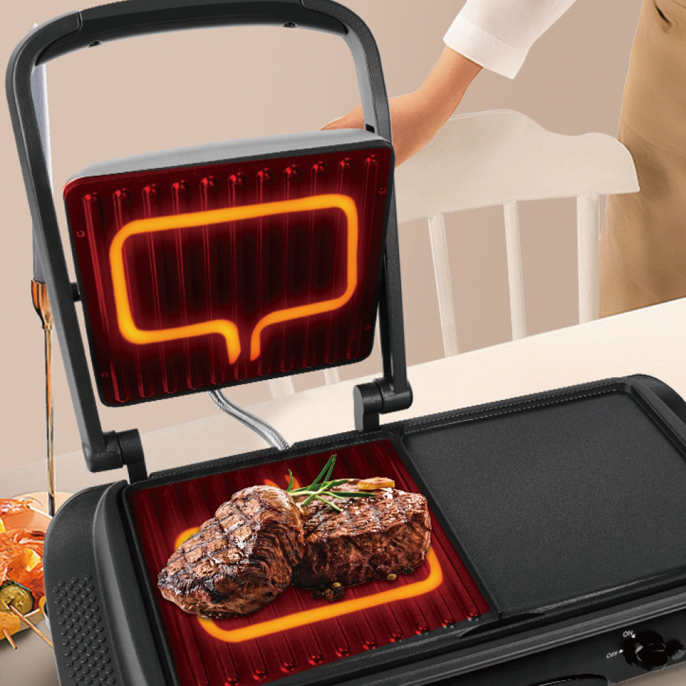 RAF European Standard Grilling Steak Device Double-Sided Constant Temperature Iron Plate BBQ Meat Machine Professional Steak Machine for Home Use R.2695