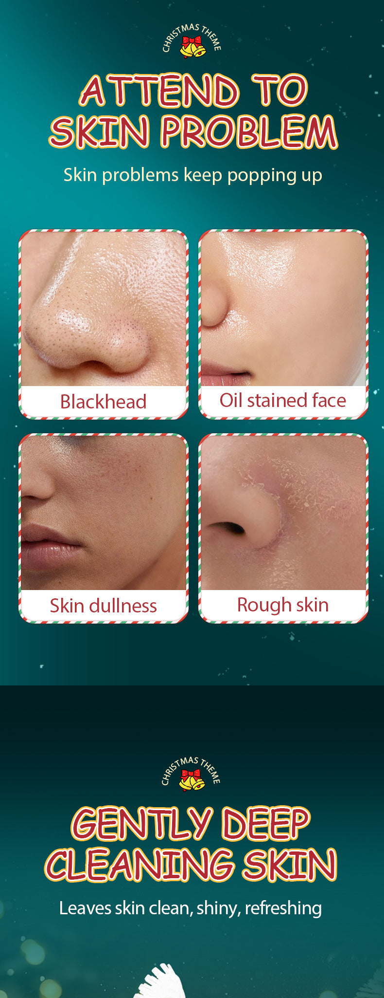 Full English Christmas Strawberry Amino Acid Cleansing Mousse SADOER Cleansing facial cleanser  foreign trade wholesale