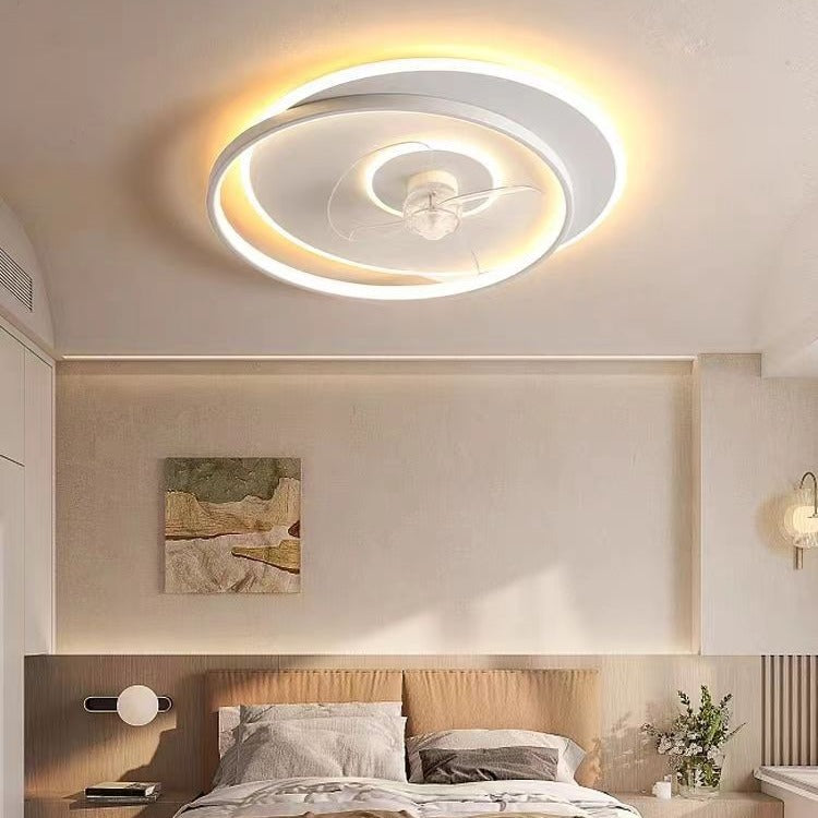 Bedroom Fan Light Electric Fan Intelligent Integrated Ceiling Fan Light Master Bedroom Room Modern Simple Full Spectrum Eye Protection
