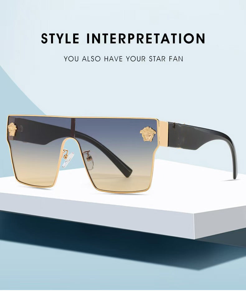 New style one-piece sunglasses10086 European and American style unisex sunglasses modern sunglasses