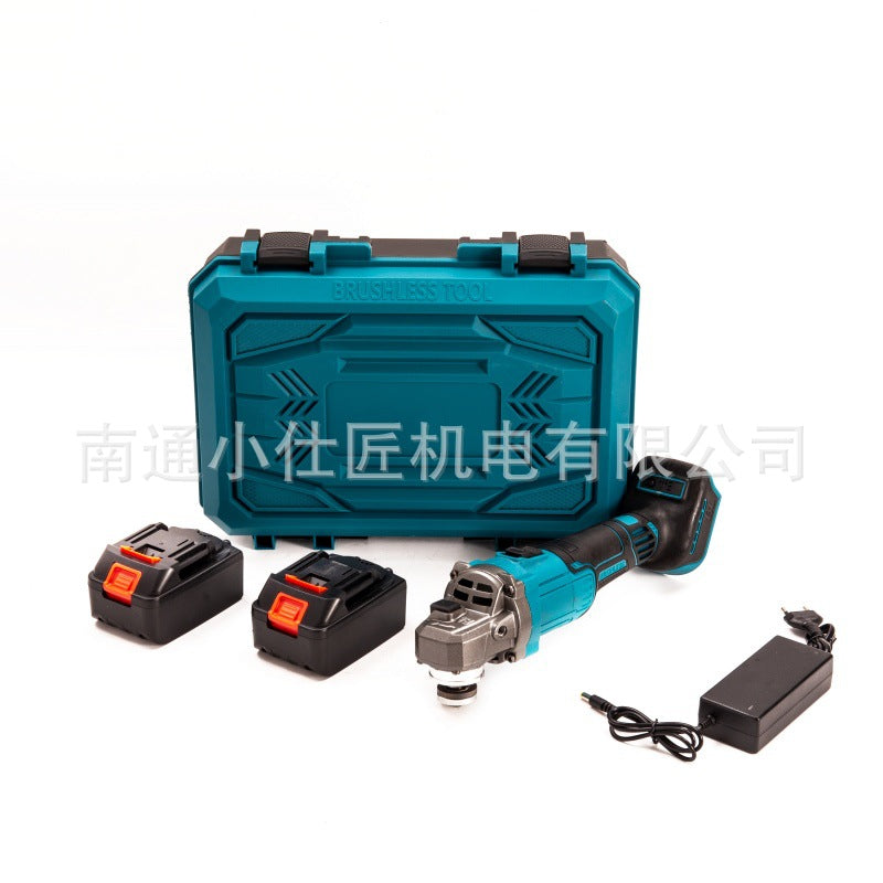 One Battery One Charger High Power Angle Grinder Industrial Grade Brushless Lithium Battery Tool Handheld Household Polishing Angle Grinder