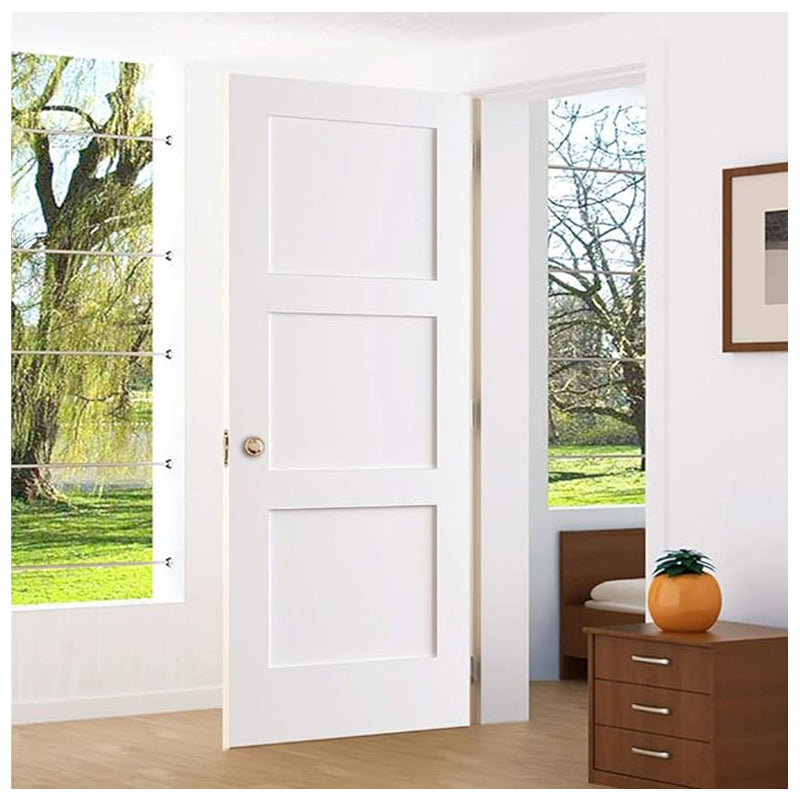 Factory Wholesale Cheap Interior Flat Door Panel Molded MDF Hollow Core 2 Panel Shaker Interior Doors