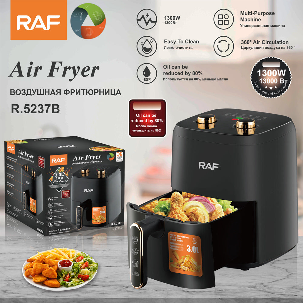 RAF US Standard Multifunctional Air Fryer Machine Household Fully Automatic Intelligent3L Large Capacity Electric Fryer