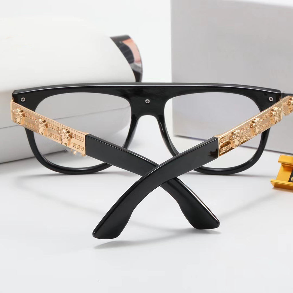 New Fashion Trend Square Frame Anti-Blue Light Non-Prescription Glasses Retro Large Frame Unisex Eyeglasses Prescription Frames110