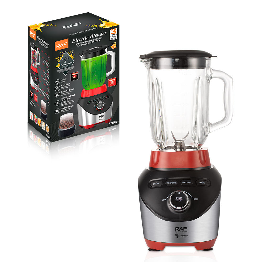 RAF European Standard Household Food Processor Juicer Grinder Multi-Functional 2-in-1 Juicer8Knife 1.8L