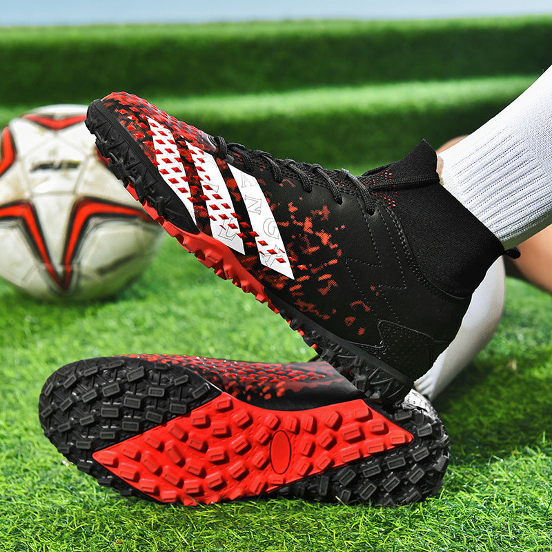 New high-top soccer shoes for men and women AG Spike TF Broken Nail Youth Student Club Competition Training Shoes