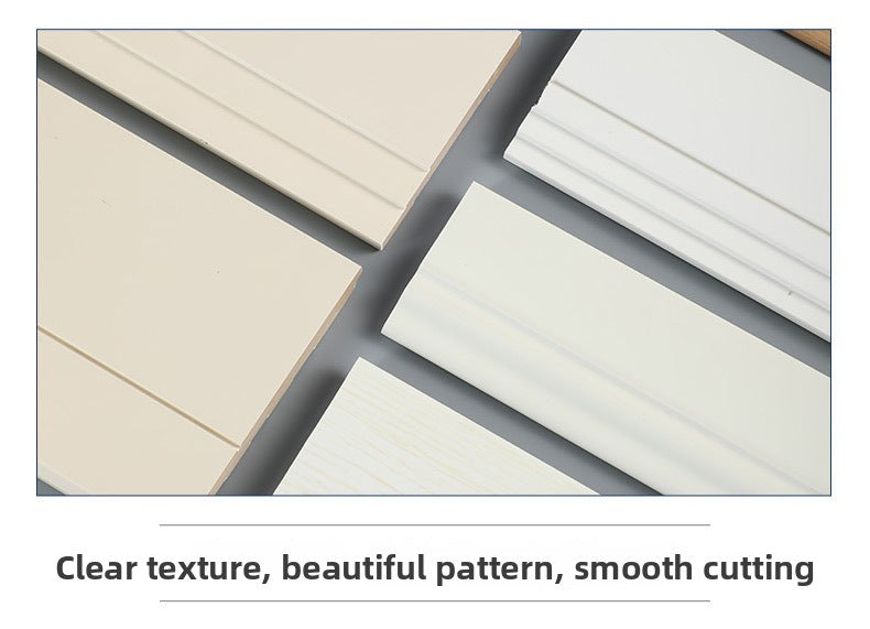 Style MDF Baseboard made of pine wood, painted solid wood baseboard, self-adhesive density board baseboard