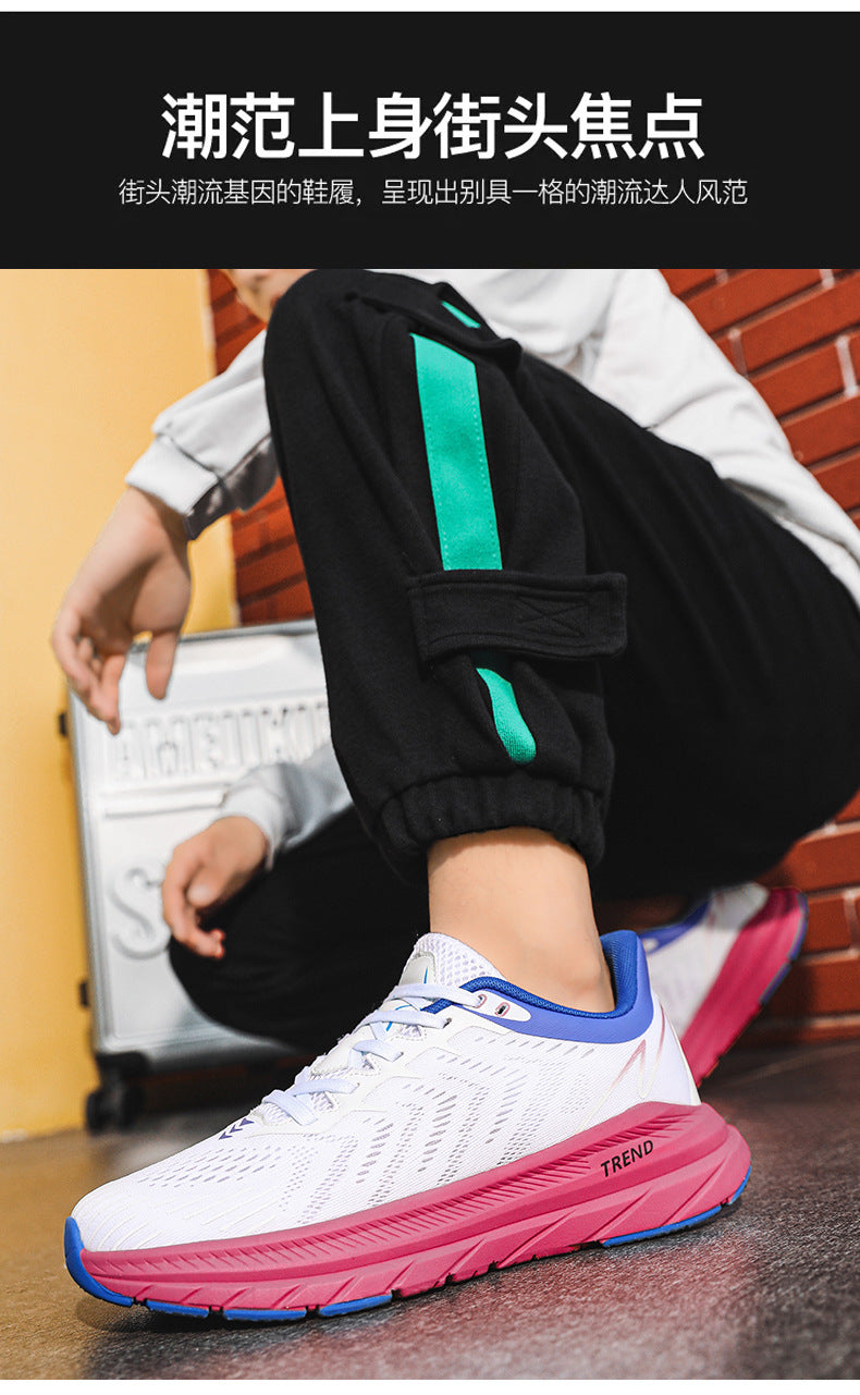 Men's running shoes2025New Breathable Mesh Student Casual Running Youth Shock Absorbing Anti-Slip Sports Shoes