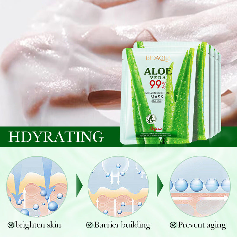 Aloe Vera Mask BIOAOUA Moisturizing, soothing, nourishing, hydrating face mask cross-border wholesale