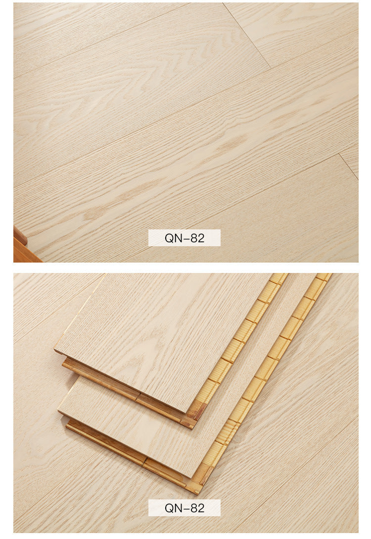 Source Factory European White Oak Pure Three-Layer Solid Wood Flooring for Underfloor Heating Modern Style Villa Home Use ENF Environmental Protection