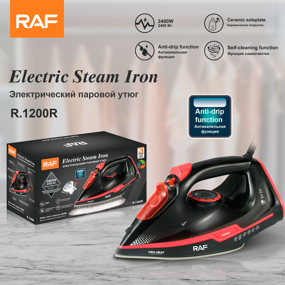 RAF European Standard Household Steam Electric Iron2600W Handheld Small Portable Clothes Ironing Machine