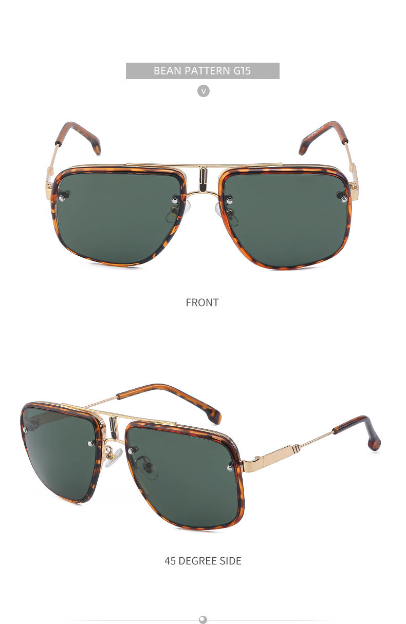 2025New Retro Square Frame Sunglasses for Men, High-End Driving Sun Protection Glasses shades
