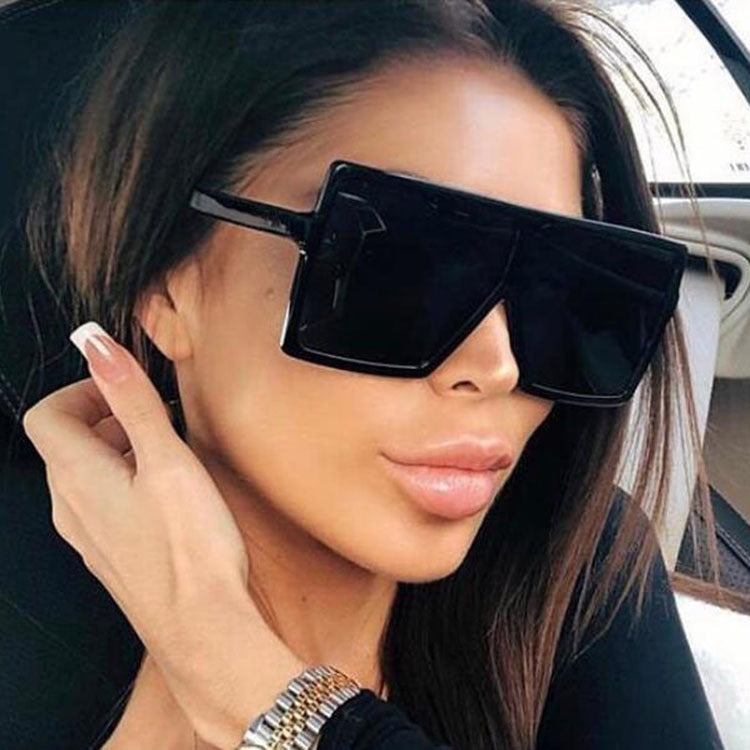 Large Frame UV Protection Sunglasses17059European and American Fashion Internet Celebrity Sunglasses for Women Trendy sunglasses