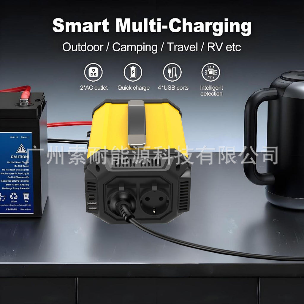 European standard socket pure sine wave inverter500W/800W/1000W 12V Turn230V Double USB Double Type-C