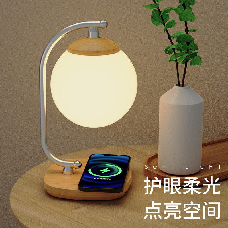 Creative Desk Lamp led Study Student Desk Lamp Wireless Charging Reading Desk Lamp Color Adjustment Moon Lamp Amazon Bestseller