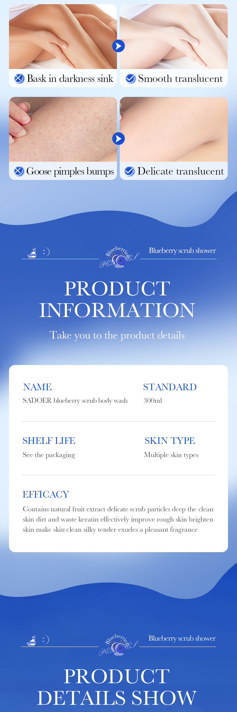 Full English Fruit Body Wash300mlSADOER Kiwi Body Scrub Shower Gel  Wholesale