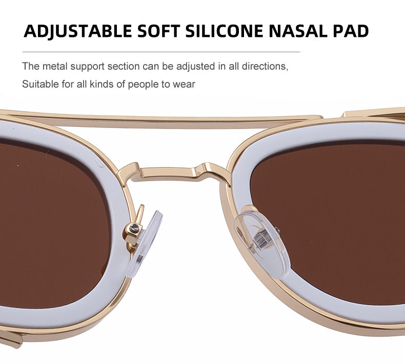 2025New Men's Sunglasses High-End Oval European and American Retro High-Grade Sunglasses for Men Driving