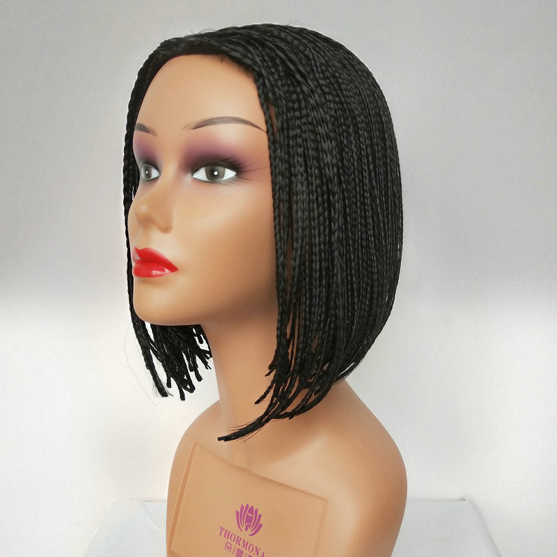 European and American Style Small Braids Wig for Women Small Curly Synthetic Hair Wig braidedwigsAfroDreadl Long Curly Hair