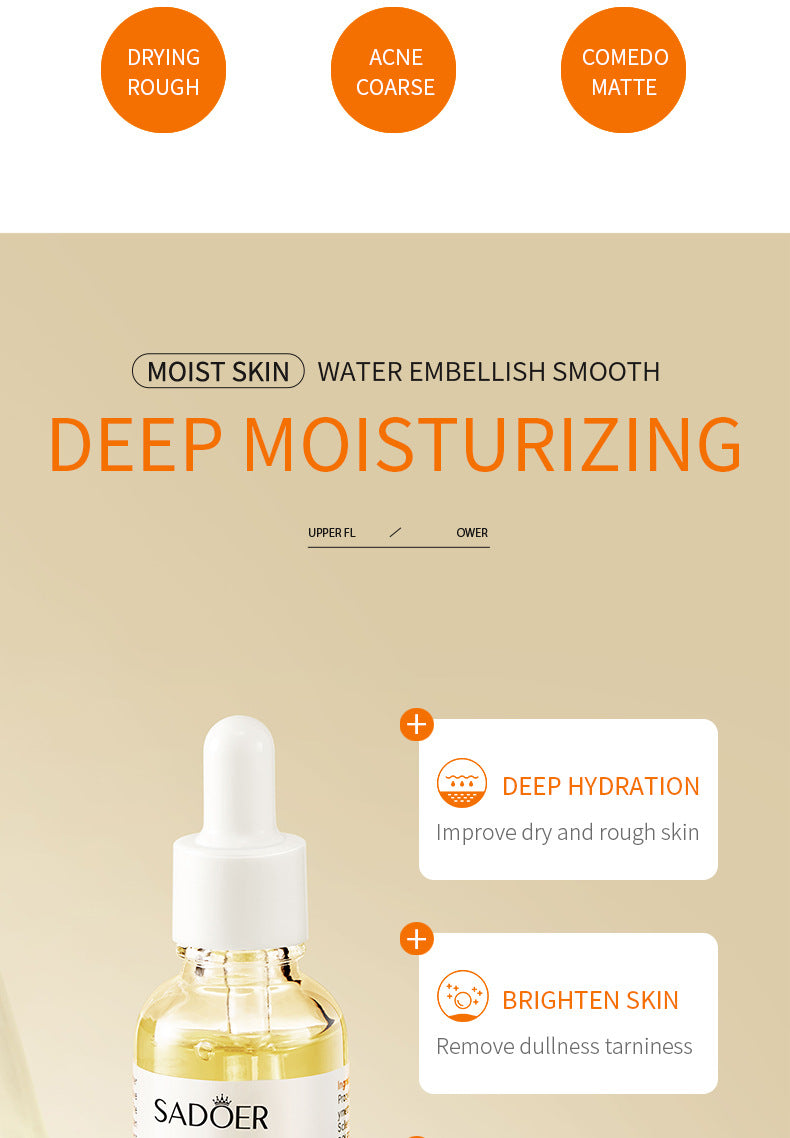 Full English Turmeric Essence SADOER Antioxidant Moisturizing Essence30ml  Foreign Trade Manufacturer Wholesale