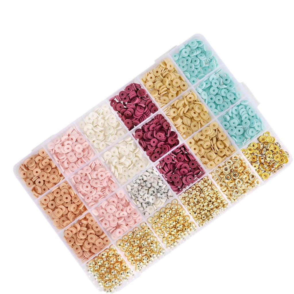 New Soft Clay Disc Accessories Clay Beads Round Beads Drill Rings Jewelry Bracelet Components DIY Suit