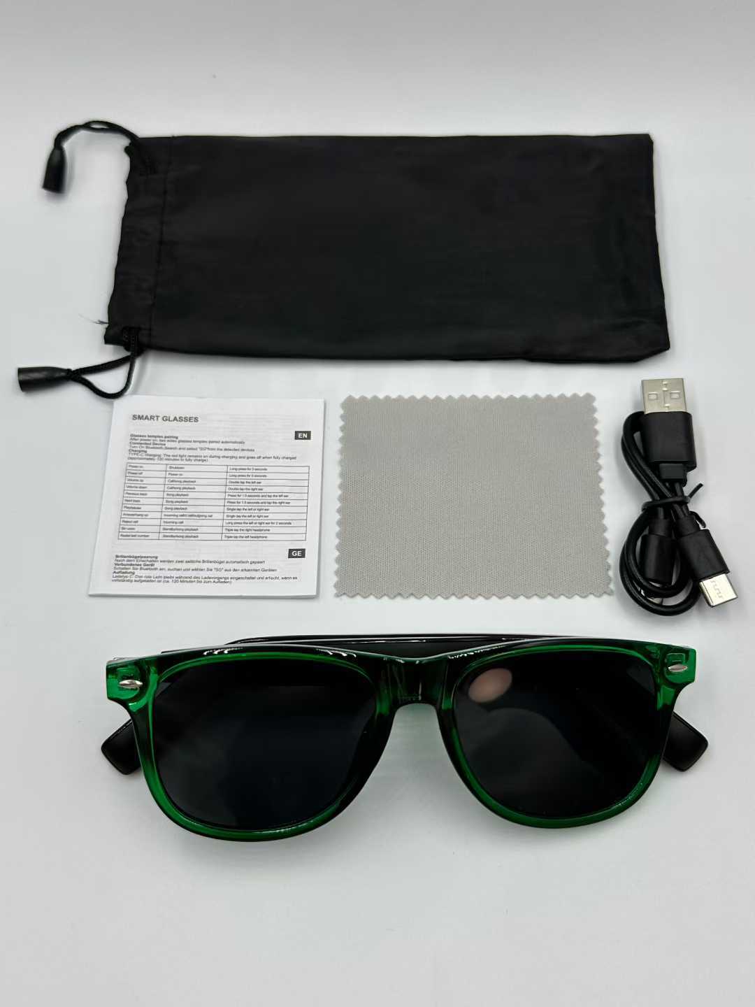 AI Bluetooth Smart Glasses Anti-Blue Light Translation Call Music Open-Ear Smart Bluetooth Glasses Headset