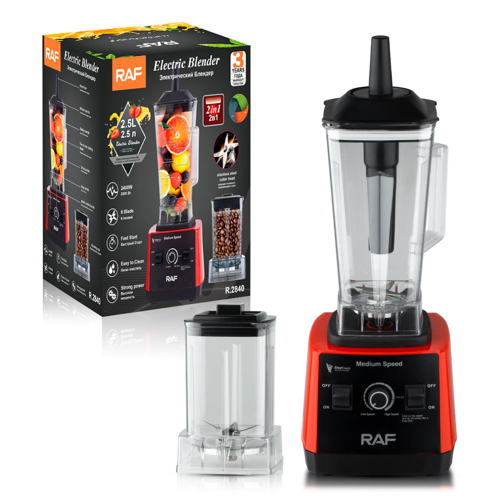 RAF European Standard Multifunctional 2-in-1 Juicer Household Food Processor Juice Maker Grinder6Knife 2.5L