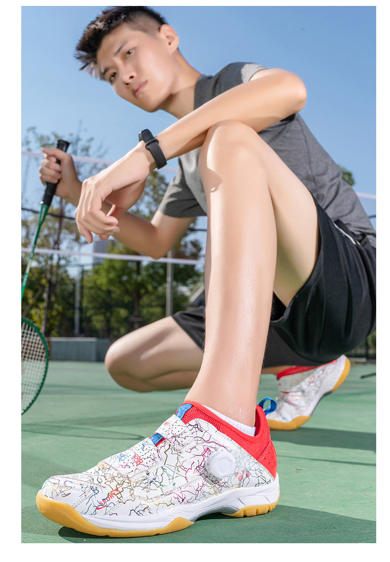 In Stock Couple Style Fashion Badminton Shoes New Style Mandarin Duck Table Tennis Tennis Non-Slip Wear-Resistant Sports Shoes
