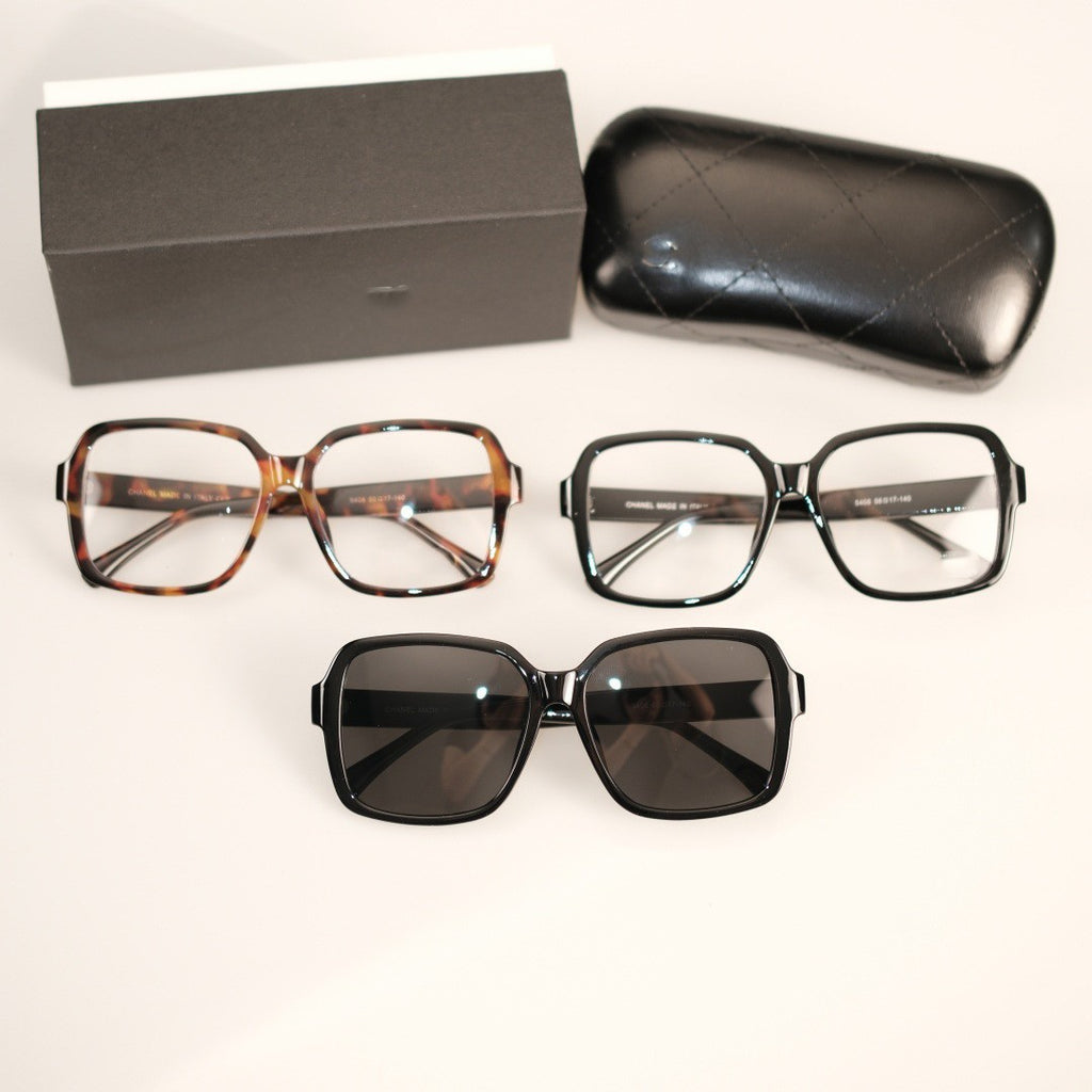 5048Internet Celebrity Style Blue Light Blocking Glasses Small Fragrance Style Large Frame Non-Prescription Glasses Personality Fashion Unisex Bare Face Glasses Frame