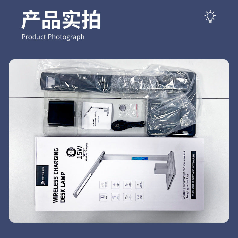 Customized Folding Perpetual Calendar Desk Lamp Student Dormitory Study Special Lamp Wireless Charging Bedroom Bedside Reading Lamp