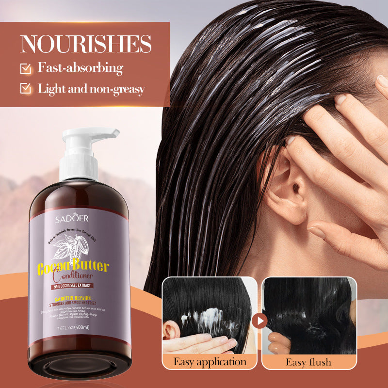 Cocoa Oil Smooth Conditioner SADOER Repair and Nourish Hair Conditioner Cross-Border Wholesale