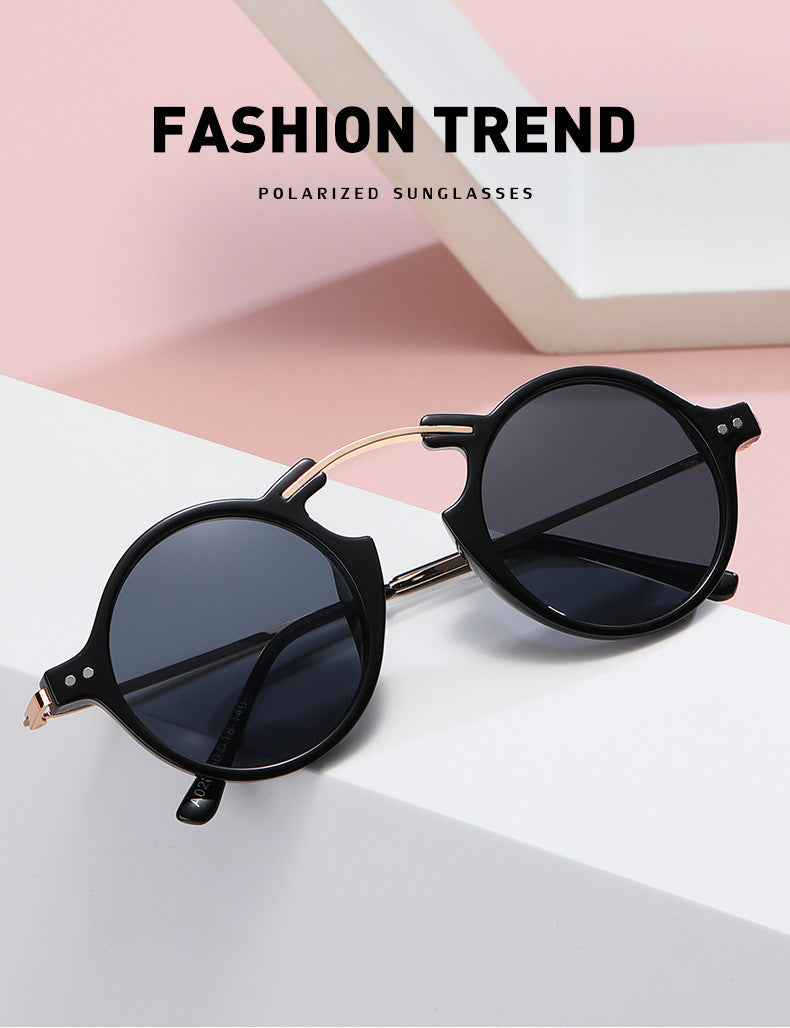 Steampunk Small Frame Sunglasses for Women, European and American Trendy Round Frame Sunglasses, Unique Street Style Glasses for Women sunglasses