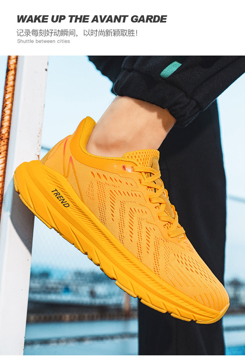 Men's running shoes2025New Breathable Mesh Student Casual Running Youth Shock Absorbing Anti-Slip Sports Shoes