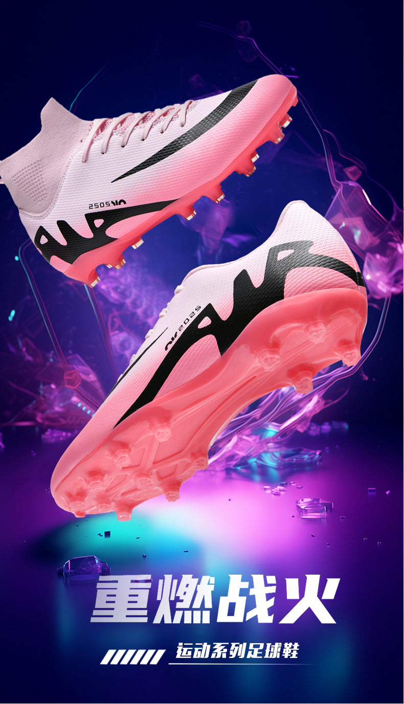 Comfortable football shoes for men and women, teenagers and students AG Spike TF Anti-Slip Breathable Turf Training Sneakers