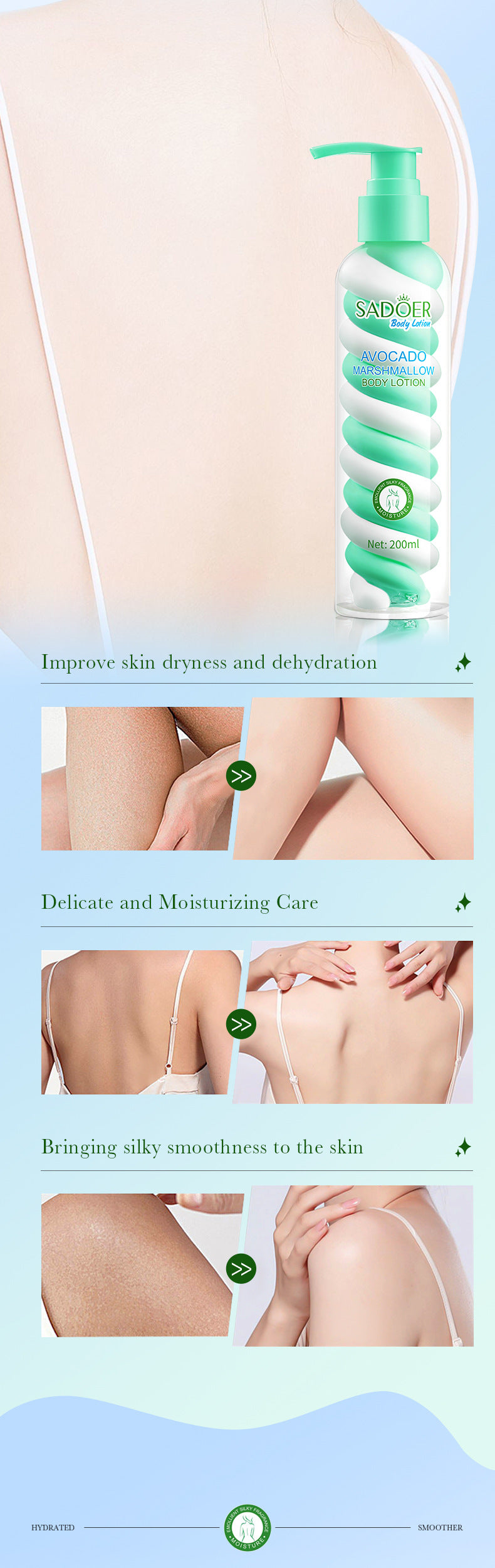 Full English Marshmallow Body Lotion200ml Niacinamide Moisturizing and Hydrating Skin Rejuvenation  Wholesale