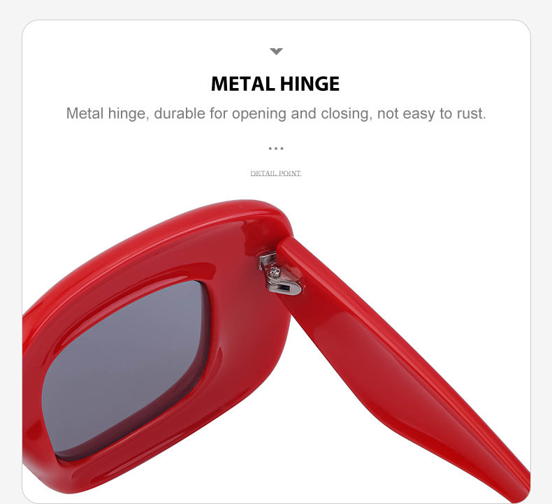 European and American Style Square Frame Sunglasses for Women Fashionable Quirky Sunglasses for Men Wholesale