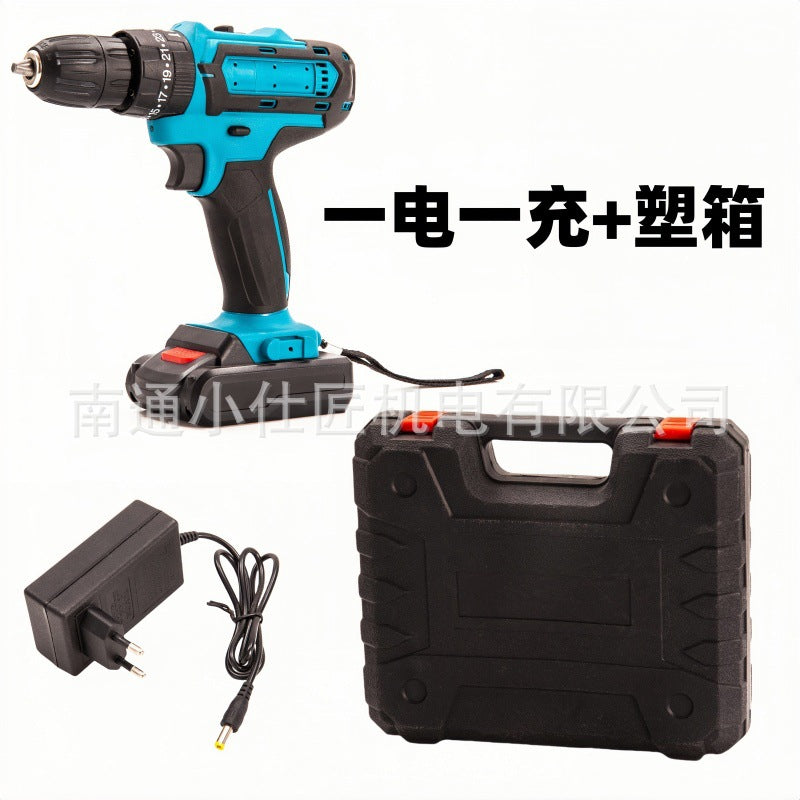 Foreign Trade Cordless Handheld Impact Drill Household Multifunctional Electric Screwdriver Brushless Lithium Battery Tool