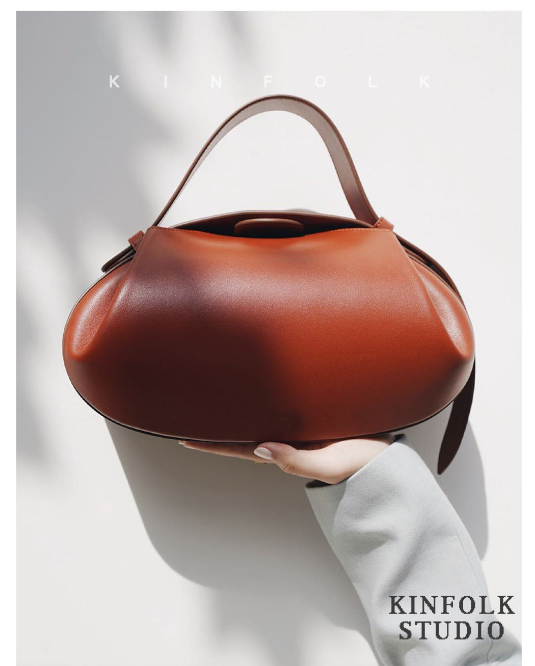 European and American Versatile Trendy Crossbody Bag Casual Three-Dimensional Women's Underarm Small Round Bag High-Quality Fashion Baguette Handbag